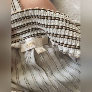 Maje dress white with stripes